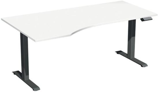 Elevate Basic Elektro-Hubtisch 1800x1000x730-1230 weiß/anthrazit
