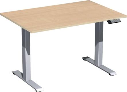 Elevate Plus Elektro-Hubtisch 1200x800x630-1280 buche/silber