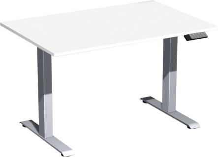Elevate Plus Elektro-Hubtisch 1200x800x630-1280 weiß/silber