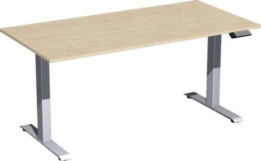 Elevate Plus Elektro-Hubtisch 1600x800x630-1280 ahorn/silber