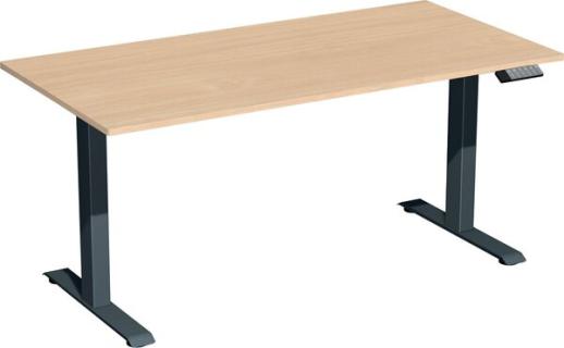 Elevate Plus Elektro-Hubtisch 1600x800x630-1280 buche/anthrazit