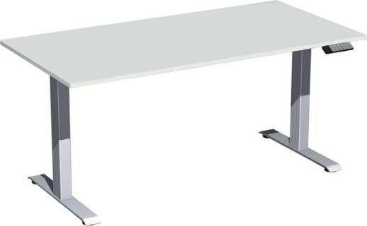 Elevate Plus Elektro-Hubtisch 1600x800x630-1280 lichtgrau/silber