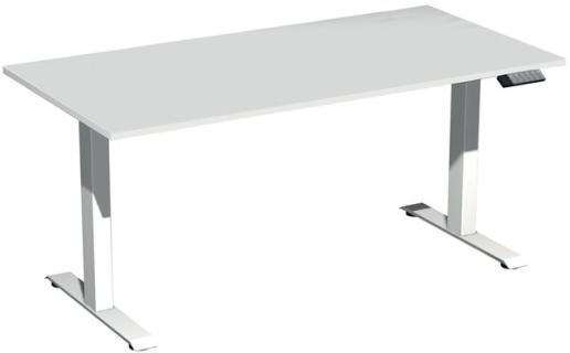 Elevate Plus Elektro-Hubtisch 1600x800x630-1280 lichtgrau/weiß