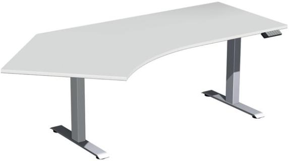 Elevate Plus Elektro-Hubtisch 2166x1130x630-1280 lichtgrau/silber
