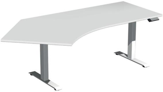 Elevate Plus Elektro-Hubtisch 2166x1130x630-1280 lichtgrau/weiß