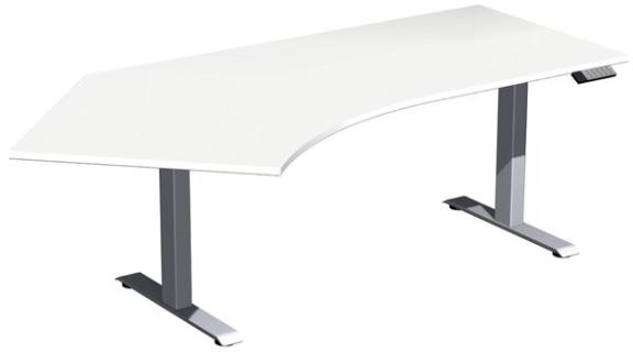 Elevate Plus Elektro-Hubtisch 2166x1130x630-1280 weiß/silber
