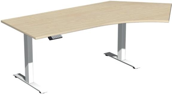 Elevate Plus Elektro-Hubtisch 2166x1130x630-1280 ahorn/weiß