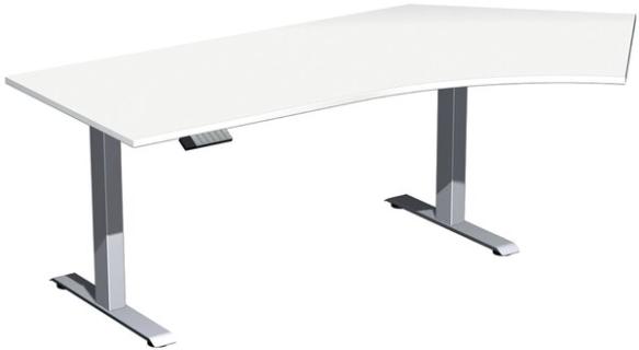 Elevate Plus Elektro-Hubtisch 2166x1130x630-1280 weiß/silber