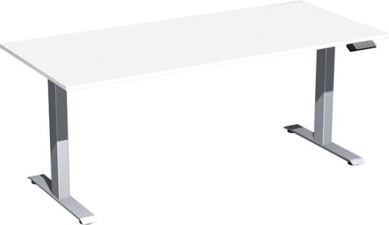 Elevate Plus Elektro-Hubtisch 1800x800x630-1280 weiß/silber