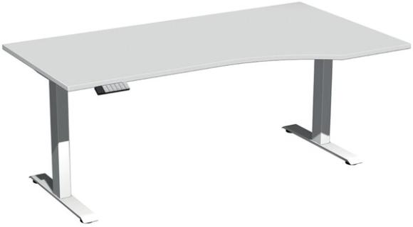 Elevate Plus Elektro-Hubtisch 1800x1000x630-1280 lichtgrau/weiß