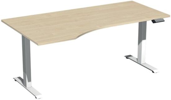 Elevate Plus Elektro-Hubtisch 1800x1000x630-1280 ahorn/weiß