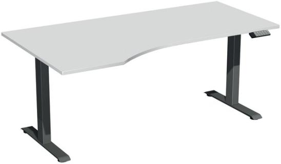 Elevate Plus Elektro-Hubtisch 1800x1000x630-1280 lichtgrau/anthrazit