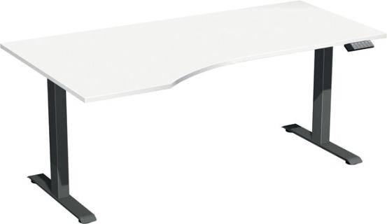 Elevate Plus Elektro-Hubtisch 1800x1000x630-1280 weiß/anthrazit