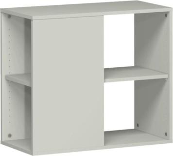 Anstellregal 2 OH 800x420x750 mit Bodengleiter, Lichtgrau, Flex