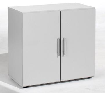 Flügeltürenschrank 2 OH Flex m.Justierfüßen Lichtgrau/Lichtgrau