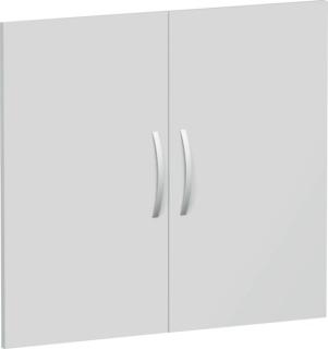 Flügeltürensatz 2 OH Lichtgrau für Regalbreite 80 cm, Flex