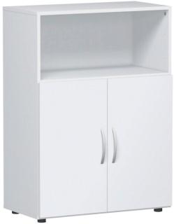 Regal 3 OH mit Türen und Standfüßen Weiß, 800x400x1104