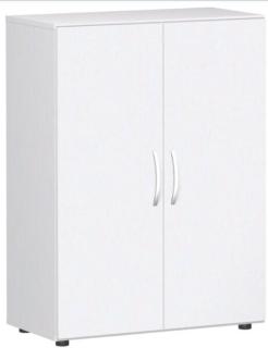 Flügeltürenschrank 3 OH Flex m. Justierfüßen weiß
