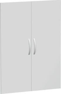 Flügeltürensatz 3 OH Lichtgrau für Regalbreite 80 cm, Flex