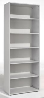 Regal 6 OH m. Standfüßen Flex Lichtgrau/Lichtgrau 800x400x2160