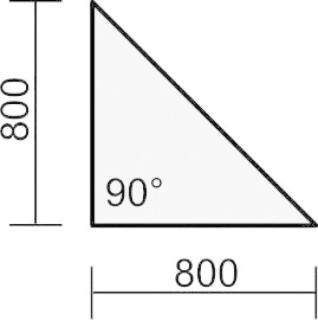 Verkettungsplatte, Dreieck, 90° 800x800x1132 , Lichtgrau/Silber