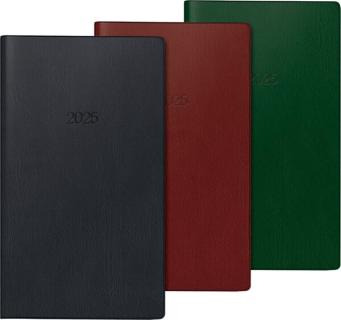 Faltkalender 2 Seiten/1 Monat sortiert 9 x 15 cm, Kunststoff-Einband,