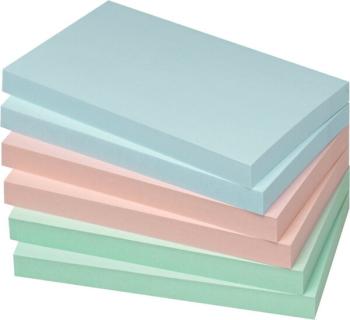 Haftnotiz, 125 x 75mm, 100 Blatt, Pastellgrün, Pastellblau,