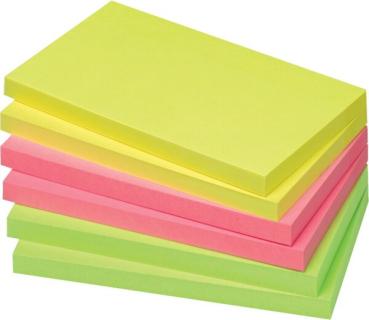 Haftnotiz, 125 x 75mm, 80 Blatt, Brillantgelb, Brillantpink,