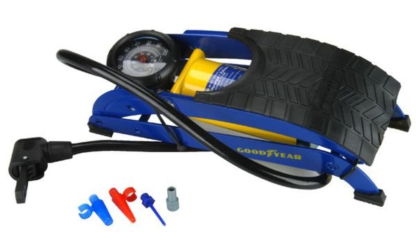 GOODYEAR Fußluftpumpe Einzylinder, blau/gelb (11580505)