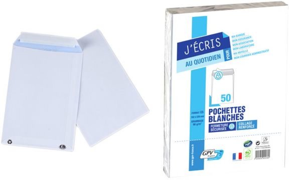 GPV Versandtaschen, C4, 229 x 324 m m, weiß, ohne Fenster (81600146)