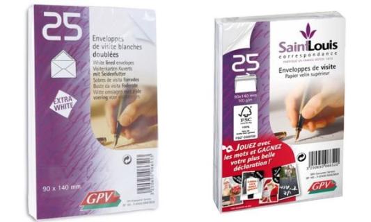 GPV Visitenkarten-Kuverts, 140 x 90 mm, weiß (81600032)