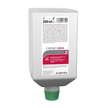 GREVEN® CREME UREA | 2 Liter Varioflasche Hautpflegecreme für normale, weniger belastete Haut, passender Spender 70481, 70412, 70414
