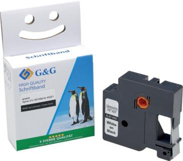 Schriftband komp. Brother 45021/ S0720610, weiß auf schwarz