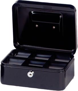 Geldkassette 200x170x90mm schwarz Sicherheitszylinderschloss mit 2