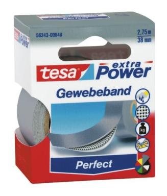 Gewebeband tesa 38mm x 2,75m, grau 