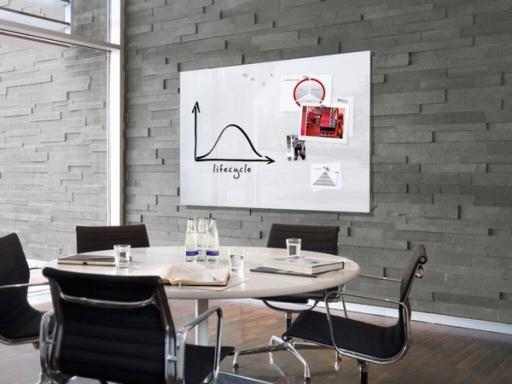 Glas-Magnetboard Artverum, weiß inkl. 1 starker SuperDym-Magnet und