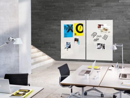 Glas-Magnetboard Artverum, weiß inkl. 1 starker SuperDym-Magnet und