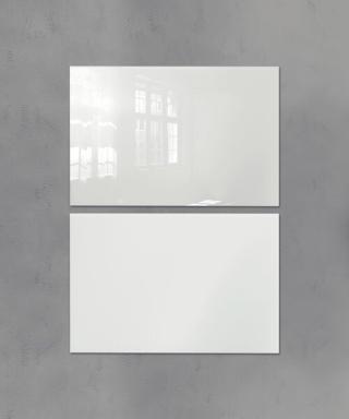 Glas-Whiteboard Artverum 1500 x 1000 mm, weiß, inkl. zwei extra-starker