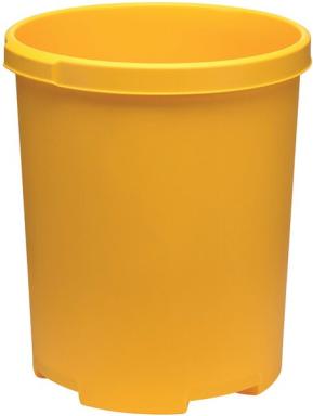 Großpapierkorb KLASSIK XXL, 50l, gelb 3 Griffmulden, extra stabil, rund