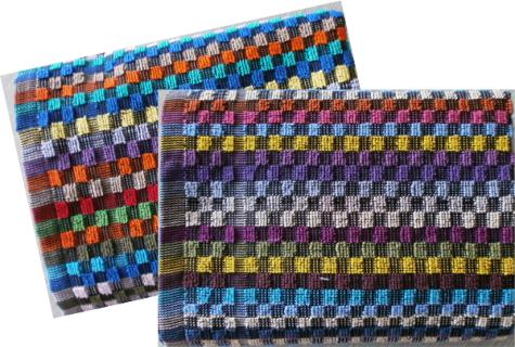 Grubenhandtuch Frottier, Baumwolle, Karo-Muster bunt | 50 x 90 cm 100% Baumwolle 310 g/m² , 60°C waschbar