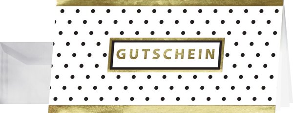 Gutschein-Karten inkl. transparenter Umschläge, Golden Glimmer, Glanzkarton