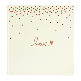 GOLDBUCH Raining Hearts Pfirsich 30x31 60 weiße S. Hochzeit 08015