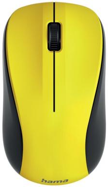 Optische 3-Tasten-Funkmaus MW-300 V2, gelb, geräuschlos, mit USB-Empfänger