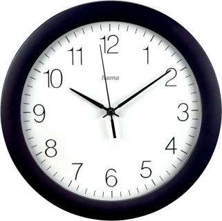 Funkwanduhr Teneriffa, DCF, Ø 30 cm schwarz, Zeitanzeige mit einem Blick,