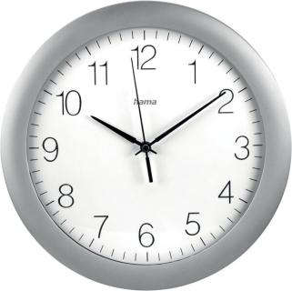 Funkwanduhr Teneriffa, DCF, Ø 30 cm silber, Zeitanzeige mit einem Blick,