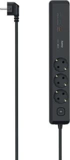 Steckdosenleiste, 3-fach, USB-C/A 100 Watt, langlebig, robust