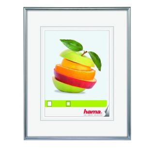 Bilderrahmen Sevilla Dekor, 30x40 cm, silber matt, Kunststoffrahmen