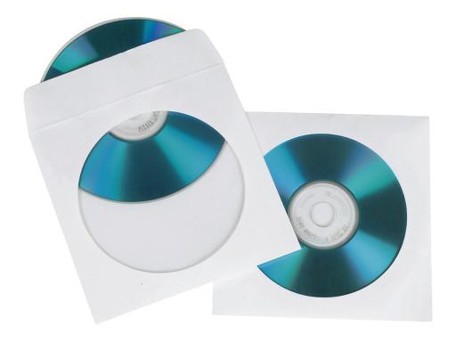 HAMA 1x100 Hama CD/DVD Papierhüllen weiss SK 51174