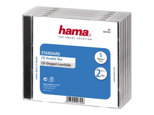 HAMA CD-Doppel-Leerhülle Standard ,