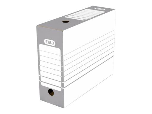 HAMELIN ELBA Archiv-Schachtel, Breite 100 mm, A4, weiß/grau starke, säurefreie 